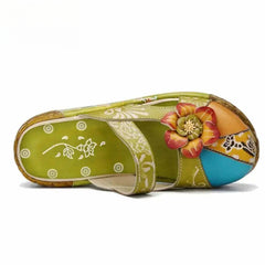 Socofy Golden Blossom Clogs