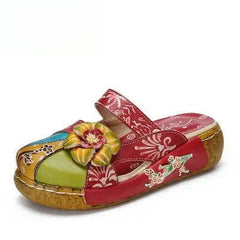 Socofy Golden Blossom Clogs