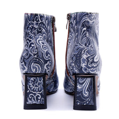 Socofy Fall Vintage Handmade Leather Side Zipper Boots