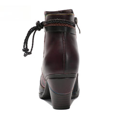 Socofy Vicconfy Head Cowhide Handmade Boots