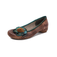 Socofy Ethnic Handmade Flat Shoes