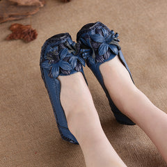Socofy Top Grain Leather Women Shoes