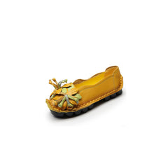 Socofy Top Grain Leather Women Shoes