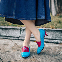 Socofy summer genuine leather retro colour women's low heels