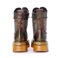 Socofy Winter Retro Printed Boots