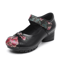 Socofy Ethnic Leather Casual Shoes