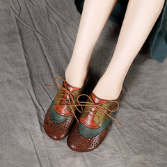 Socofy Summer Low Heel Cutout Shoes