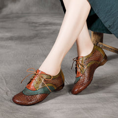Socofy Summer Low Heel Cutout Shoes
