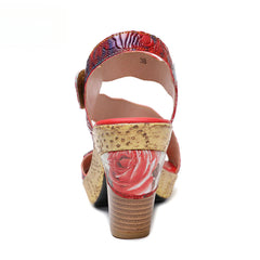 Socofy Vicconfy Vintage Rose Women's Shoes Sandals
