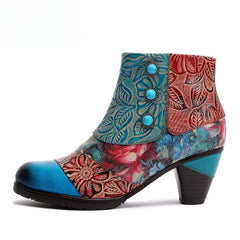 Socofy Ocean Bloom Ankle Boots