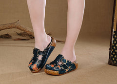 Socofy Summer Ethnic Platform Slippers
