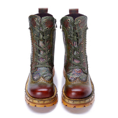 Socofy Winter Retro Printed Boots