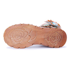 Socofy Winter Vintage Ethnic Floral Boots