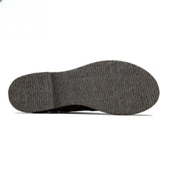 Socofy Vicconfy Leather Double Colored Thread Stitching Ankle Boots