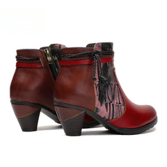 Socofy Vicconfy Head Cowhide Handmade Boots