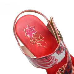 Socofy Vicconfy Vintage Rose Women's Shoes Sandals