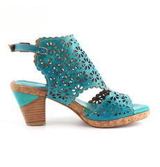 Socofy Vicconfy Open Toe Slingback Vintage Hollow Chunky Sandals