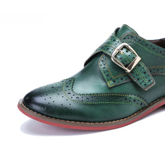 Socofy Handmade Leather Vintage Flat Loafers Shoes