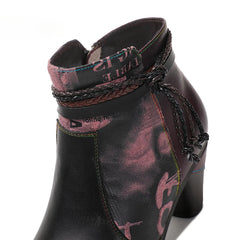 Socofy Vicconfy Head Cowhide Handmade Boots