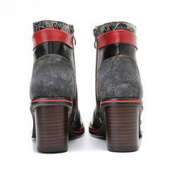 Socofy Vicconfy Handmade Leather Vintage Boots