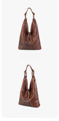 Socofy Handmade Vintage Leather Shoulder Bag