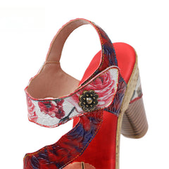 Socofy Vicconfy Vintage Rose Women's Shoes Sandals