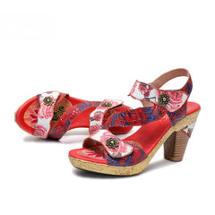 Socofy Vicconfy Vintage Rose Women's Shoes Sandals