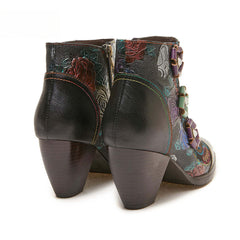 Socofy Blooming Grace Ankle Boots