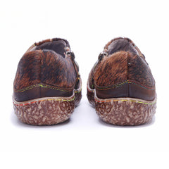 Socofy Vicconfy Genuine Leather Retro Comfort Casual Loafers