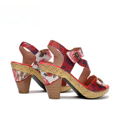 Socofy Vicconfy Vintage Rose Women's Shoes Sandals