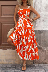 Floral Ruffle Long Flowy Cute Casual Beach Boho Maxi Dresses