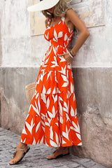 Floral Ruffle Long Flowy Cute Casual Beach Boho Maxi Dresses