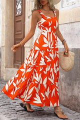 Floral Ruffle Long Flowy Cute Casual Beach Boho Maxi Dresses