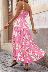 Floral Ruffle Long Flowy Cute Casual Beach Boho Maxi Dresses