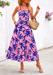 Floral Ruffle Long Flowy Cute Casual Beach Boho Maxi Dresses