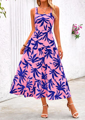 Floral Ruffle Long Flowy Cute Casual Beach Boho Maxi Dresses