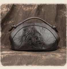 Socofy Retro Women Bag New Handmade Shoulder Bags For Women Luxury Genuine Leather Handbag Ladies Vintage Embossed Bag Female