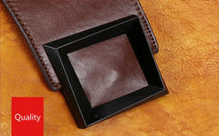 Socofy Women's Bag Retro Genuine Leather Shoulder Bags Handmade Women Bucket Bag First Layer Cowhide Top-handle Bags For Female