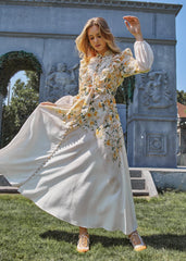 Socofy Genuine leather beige vintage brogue tassel side zipper pumps