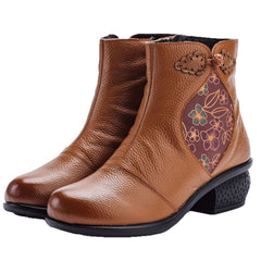 Socofy Vintage Ethnic Martin Boots