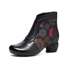 Socofy Fall Winter Ethnic Style Short Boots