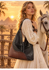 Socofy Handmade Vintage Leather Shoulder Bag