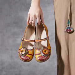 Socofy Summer Genuine Leather Platform Shoes
