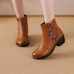 Socofy Vintage Ethnic Martin Boots