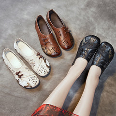 Socofy Summer Round Toe Flat Sandals