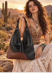 Socofy Handmade Vintage Leather Shoulder Bag