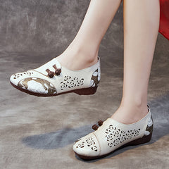 Socofy Summer Round Toe Flat Sandals