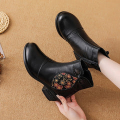 Socofy Vintage Ethnic Martin Boots