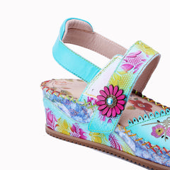 Socofy Retro Handmade Leather Sandals