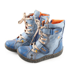 Socofy Leather Side Zip Short Boots